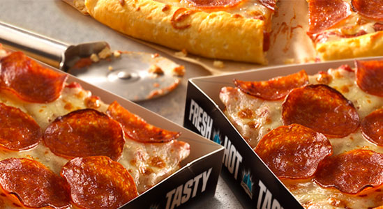 Takeaway pizza slice boxes